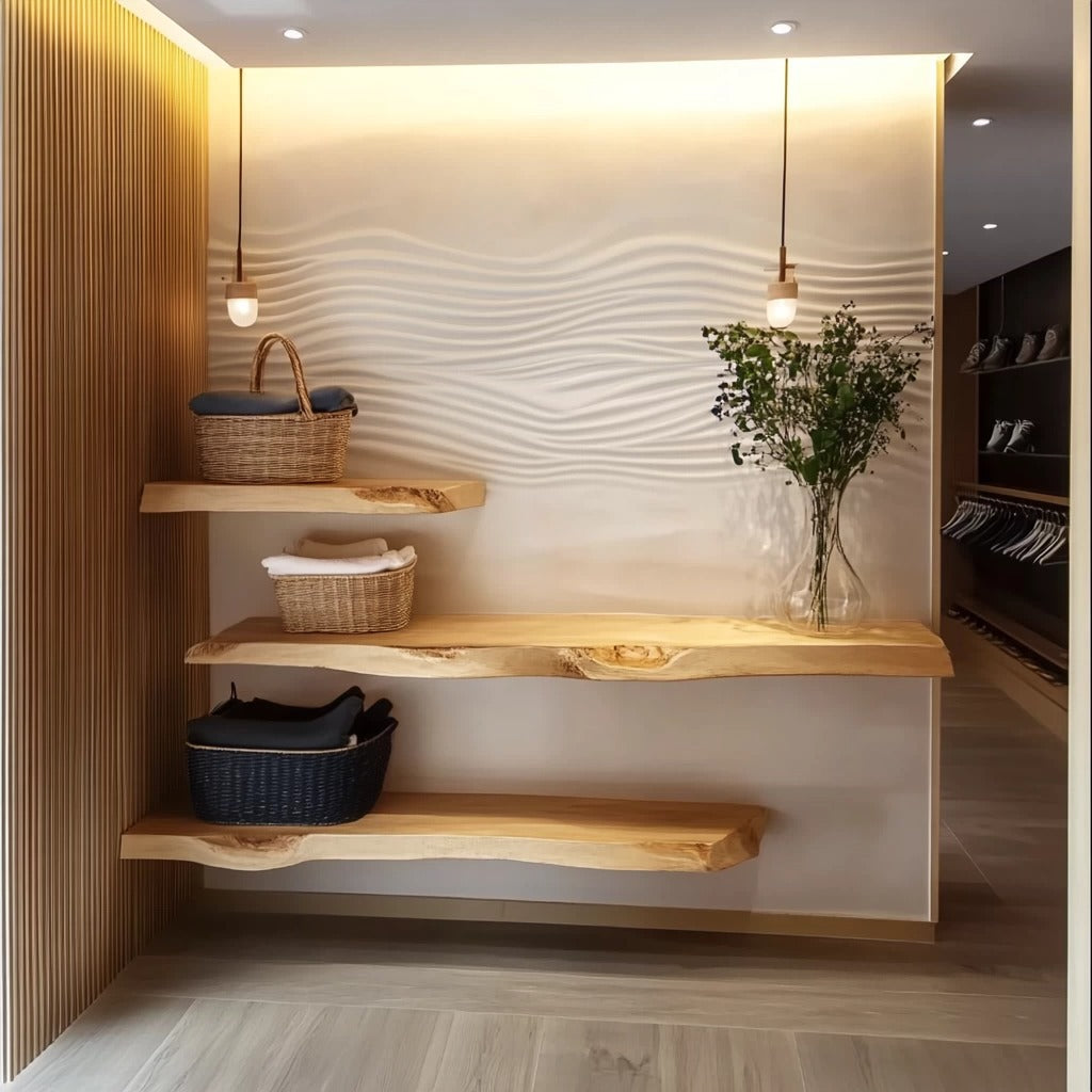 Bismo Floating Wood Shelves