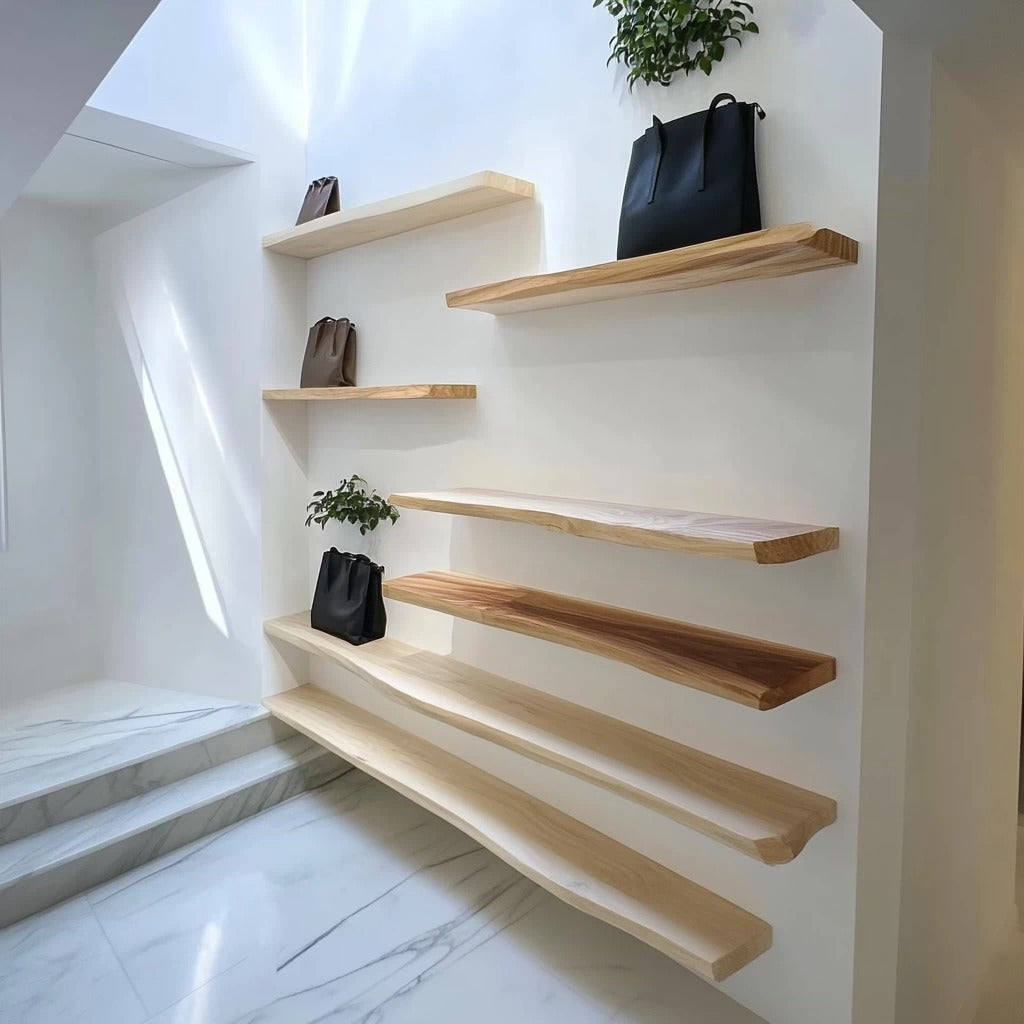 Bismo Floating Wood Shelves