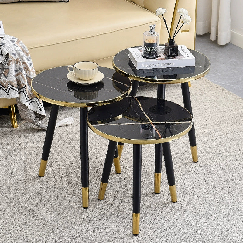 Bismo 3 in 1 Marble Nesting Tables