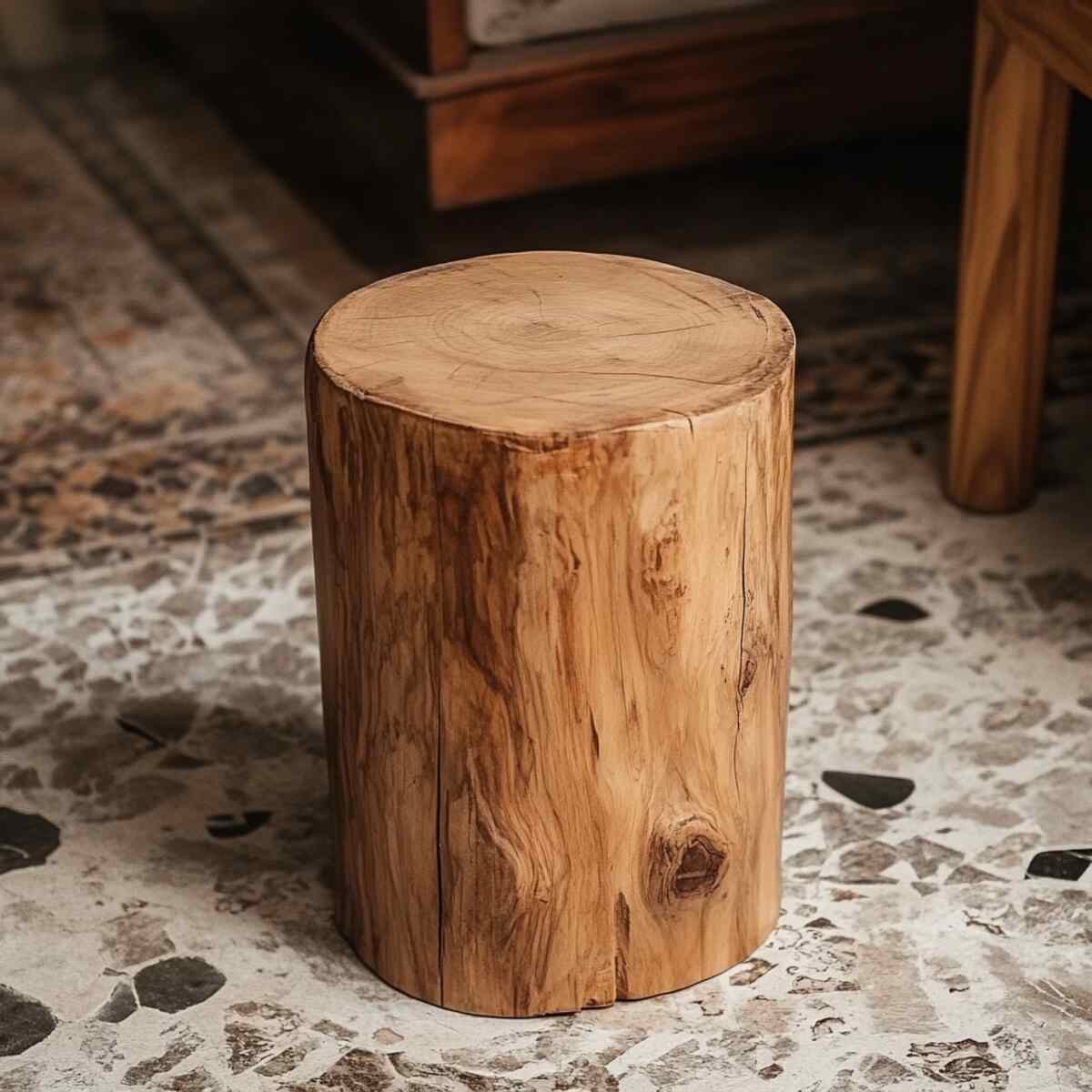Skogna Tree Log Ottoman