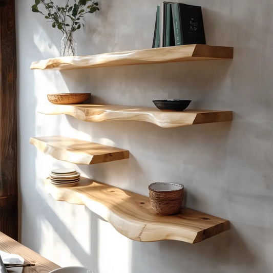 Bismo Floating Wood Shelves