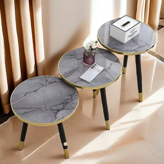 Bismo 3 in 1 Marble Nesting Tables